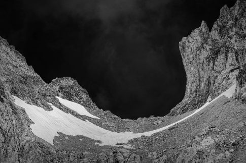 Sky Mountains Black White